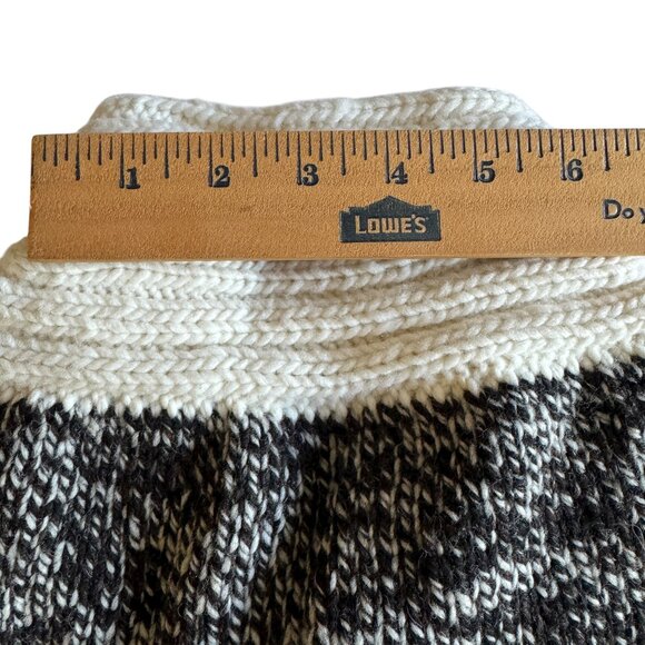 Chilly Dog 100% Wool Hand knit Boyfriend Sweater Shawl Collar Classic Fair Trade - Picture 10 of 16